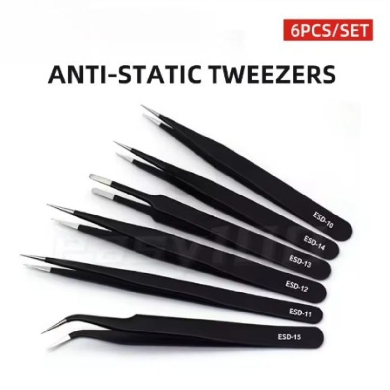 Electronics Repair Tool Kit - 6 adet hassas cımbız seti ESD