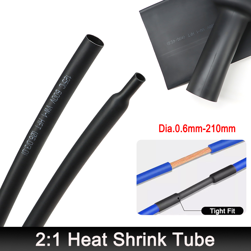 Electronics Repair Youtube - Siyah 2:1 Isıyla Daralan Boru Dia.0.6mm