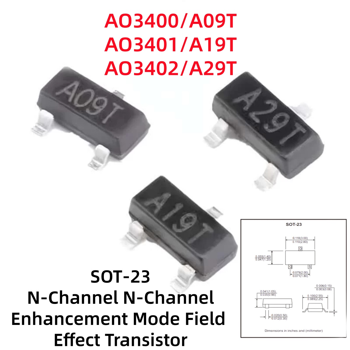 Electronics Repair Youtube - 100-500 Adet AO3400/A09T AO3401/A19T AO3402/A29T N-Kanal
