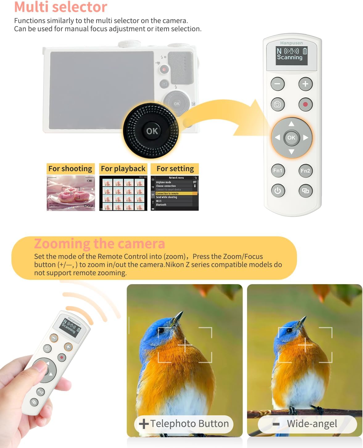 Beyaz ML-L7 USB-C Kablosuz Uza - Nikon Camera Z6 Iii incelemesi ve fiyatı
