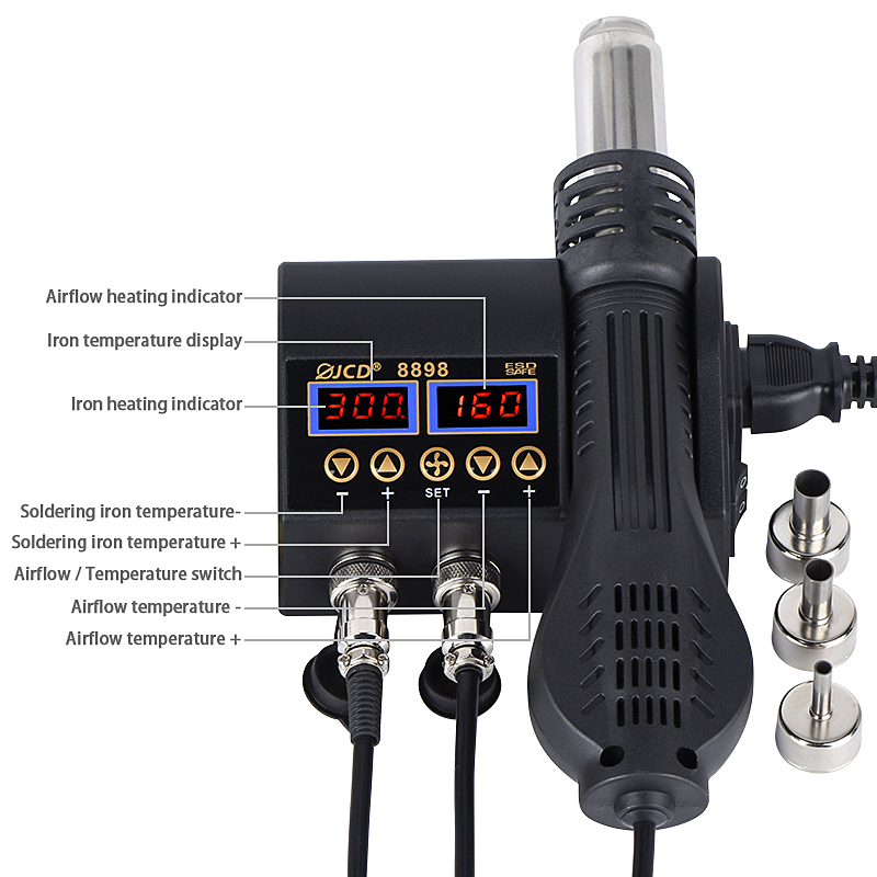 2 in 1 750 W Sıcak Hava Tabanc - Hot Air Station 858 incelemesi ve fiyatı