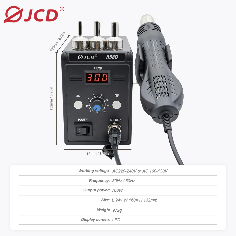 JCD Sıcak hava tabancası 858D  - Hot Air Station 858 incelemesi ve fiyatı